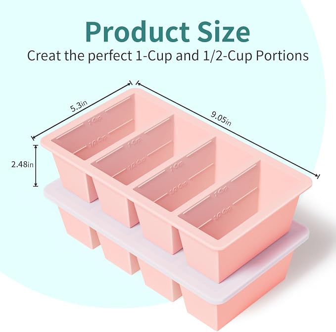 Silicone Freezer Tray for Sauce Cube: GGOW Silicone Freezing Tray for Broth - Image 3