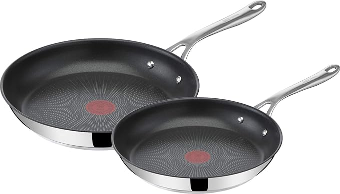 T-Fal x Jamie Oliver Nonstick Coated Stainless Steel Pans 9.5" & 11", Induction by T-falbrand