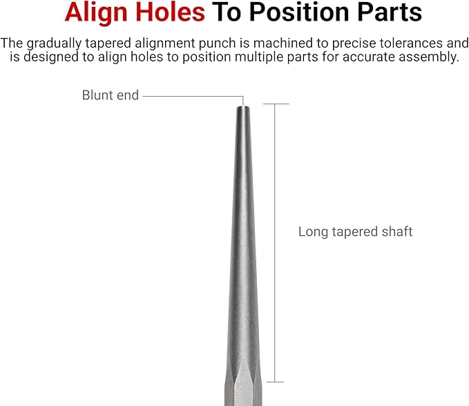 TEKTON 5/16 Inch Alignment Punch | 66178 | Made in USA - Image 2