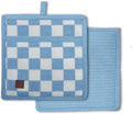 Folkulture Pot Holders for Kitchen | Pack of 2 Ribbed Soft Silicone Hot Pads by FOLKULTURE