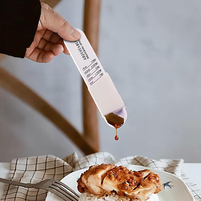 Adjustable Measuring Spoon for Dry and Liquid（White） - Image 5
