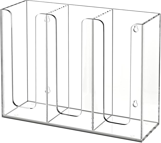 KOTEMON Acrylic Cup and Lid Holder, 3 Compartment, Disposable Coffee Cup by KOTEMON