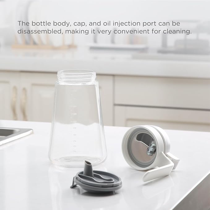 Auto Flip Glass Olive Oil Dispenser Bottle - 22oz Clear Cruet - Image 7