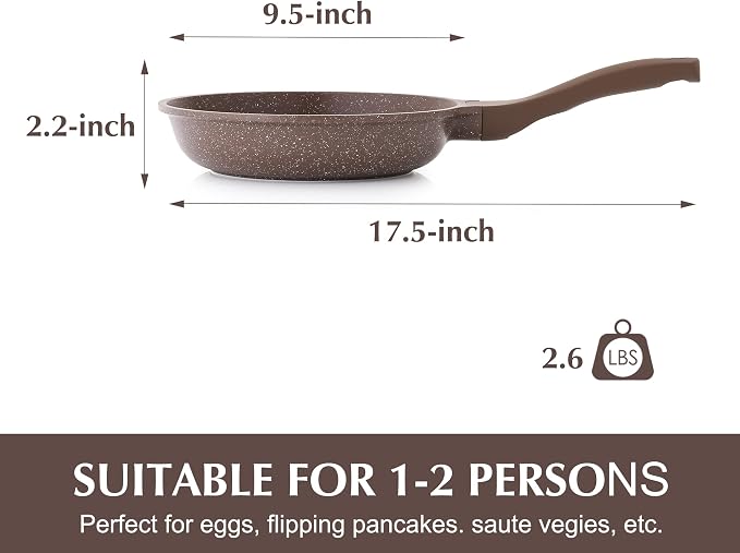 SENSARTE Nonstick Frying Pan Skillet, Non Stick Omelette Pan, Healthy Stone - Image 6