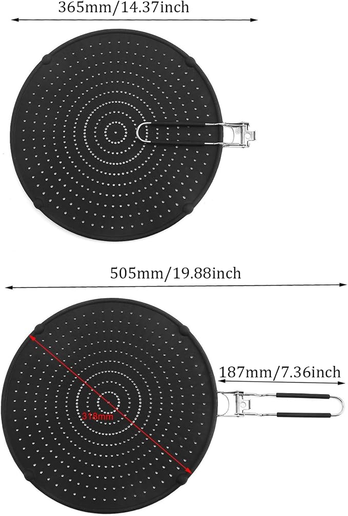 Silicone Splatter Screen for Frying Pan, Heat Resistant Guards for Frying - Image 6
