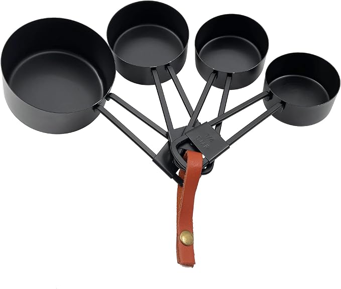9PCS Black Stainless Steel Measuring Cups and Spoons Set, Heavy Duty Measuring - Image 3