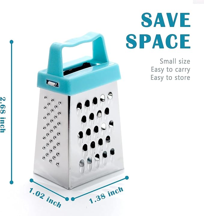 3Pcs Mini Cheese Grater, Professional Box Grater, Stainless Steel - Image 2