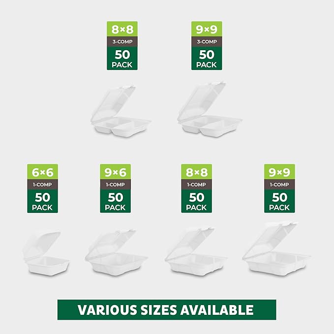 Freshware Compostable Clamshell Food Containers - Image 6