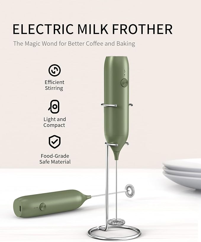 CIRCLE JOY Rechargeable Milk Frother Handheld - Image 2