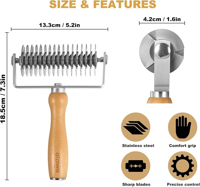 Lattice Pastry Cutter – Stainless Steel Roller Cutter - Image 2