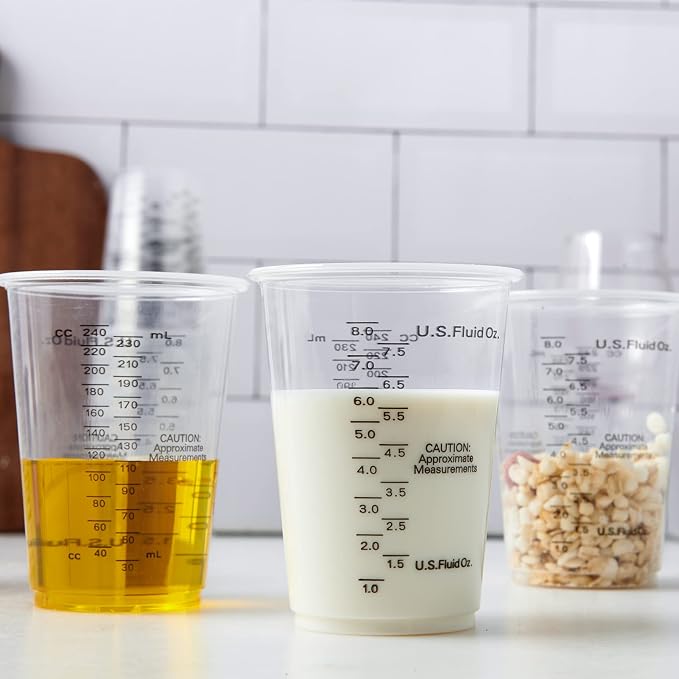200 PACK Plastic Measuring Cups, 8 oz Disposable Mixing Cups - Image 5