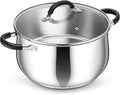 P&P CHEF Stainless Steel Stock Pot, 8 Qt Cooking Soup Pot by PPCHEF