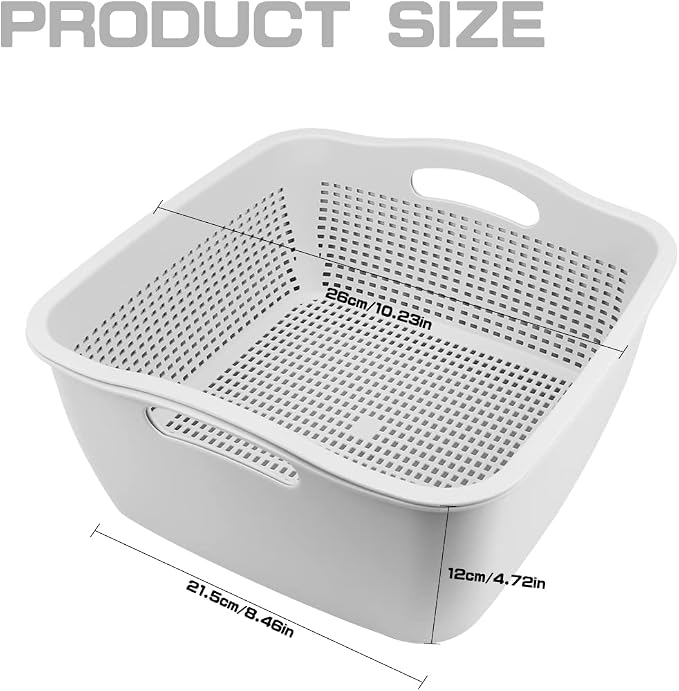 Double-layer Draining Basket Plastic Fruits Vegetable Washing Basket Food - Image 2