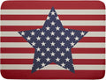 Blue Star Patriotic July of 4th Dish Drying Mat by Aytipun