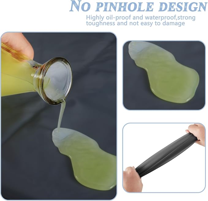 Hercicy 3 Pcs Heavy Duty Waterproof Aprons 47" PVC Vinyl Aprons Transparent - Image 3