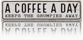 Coffee Signs Decor, A Coffee A Day Keeps the Grum Pies Away Sign, Farmhouse by Unknown