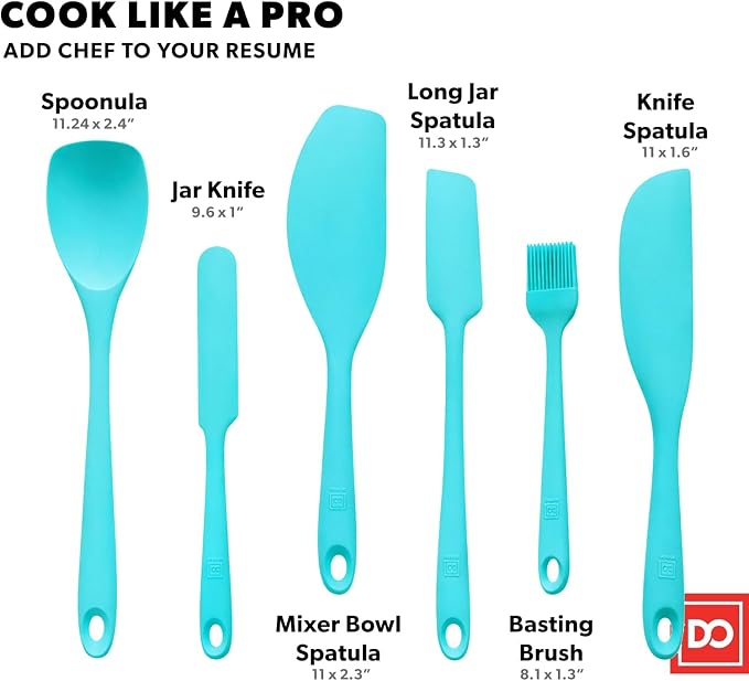 DI ORO 6-Piece Silicone Spatula Set - Image 3