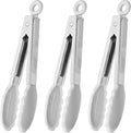 HINMAY Mini Tongs with Silicone Tips 7-Inch Serving Tongs by HINMAY