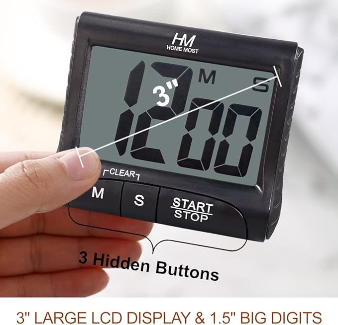 3" Large Display Kitchen Timer - Image 2
