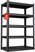 Set of 5 71"H Garage Shelving-2050LBS 5 Tier Storage Shelves, Adjustable Heavy by Unknown