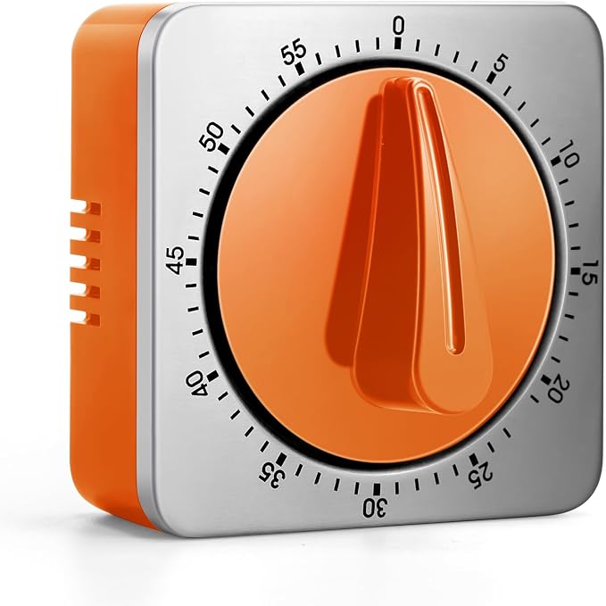 Orange Kitchen Timers for Cooking, Chef Cooking Timer Clock by Albayrak