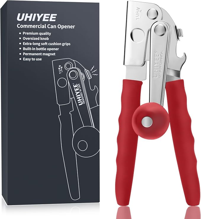 Commercial Can Opener, UHIYEE Hand Crank Can Opener Manual Heavy Duty - Image 8