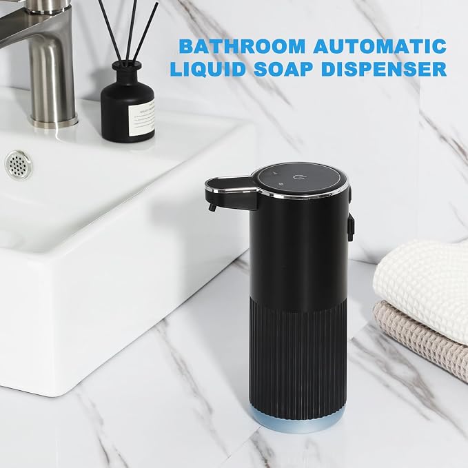 RYTOXILO Automatic Soap Dispenser, 2 Pack Black Touchless Liquid Soap Dispenser - Image 7