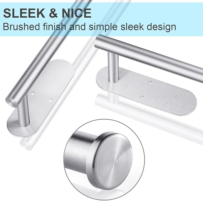CUXIXA Paper Towel Holder Under Cabinet 2 Pack, Stainless Steel Paper Towel - Image 7