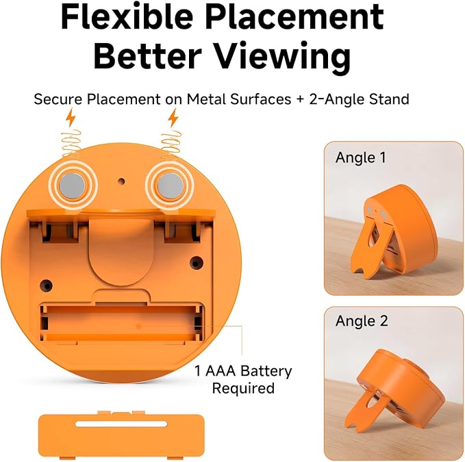 60-Minute Visual Timer, Twist to Set, Loud Battery-Powered Alarm, - Image 4