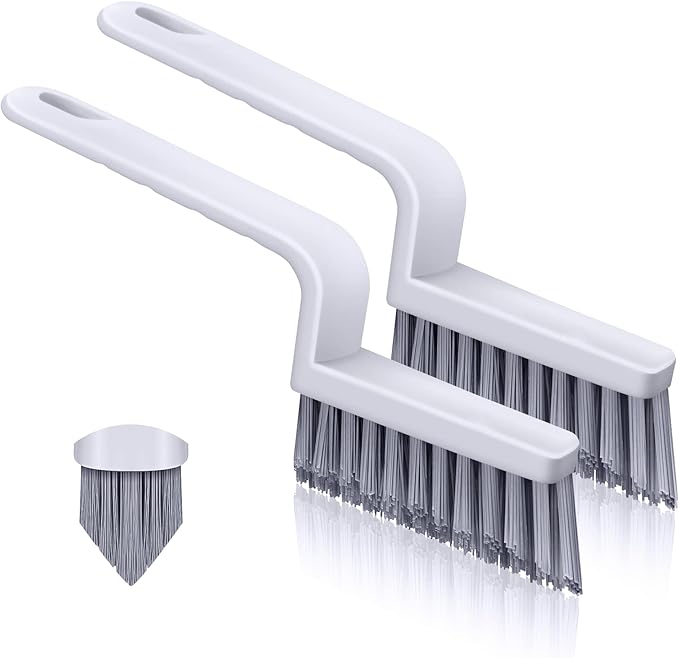 Lumkew Grout Cleaner Brush V Shape, Stiff Grout Cleaning Brushes by Lumkew