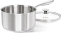 MICHELANGELO Tri-ply Stainless Steel 4 Qt Saucepan by Michelangelo