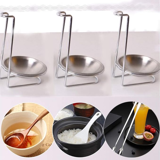 304 Stainless Steel Single Ladle Holder Vertical Spoon Rest Cooking Utensils - Image 5