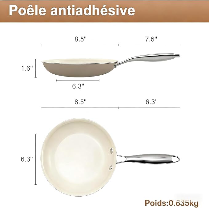 9.25 Inch Ceramic Nonstick Frying Pan - Image 2