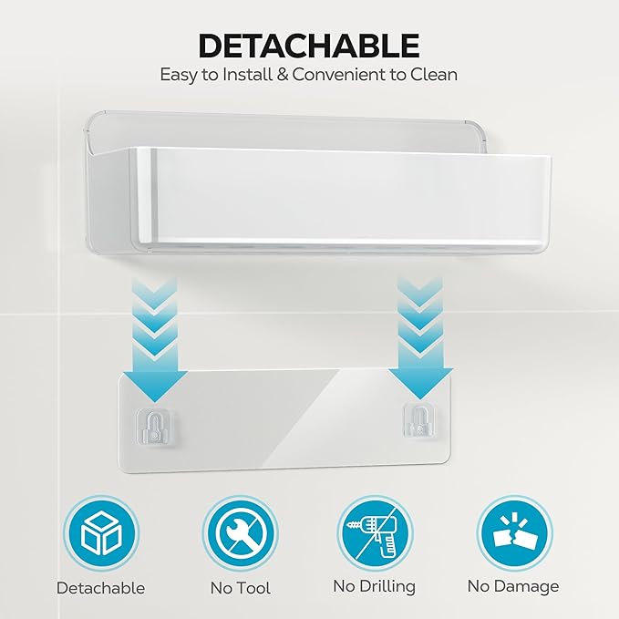 Nieifi Adhesive Wall Shelf, Shower Shelves 5 Pack - Image 5