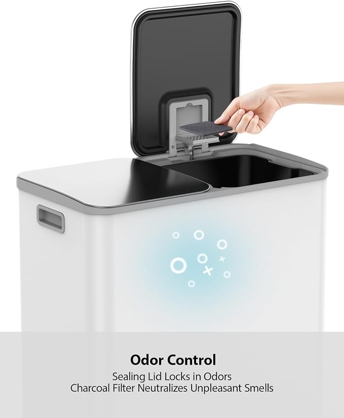 Lovewind Dual Trash and Recycling Bins - Image 8
