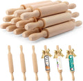 BILLIOTEAM 12 Pack 8 Inch Mini Wood Rolling Pin, Small Wooden Rollers by Unknown