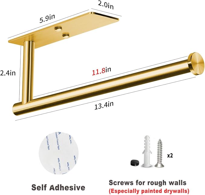 VAEHOLD Adhesive Paper Towel Holder Under Cabinet Mount - Image 4