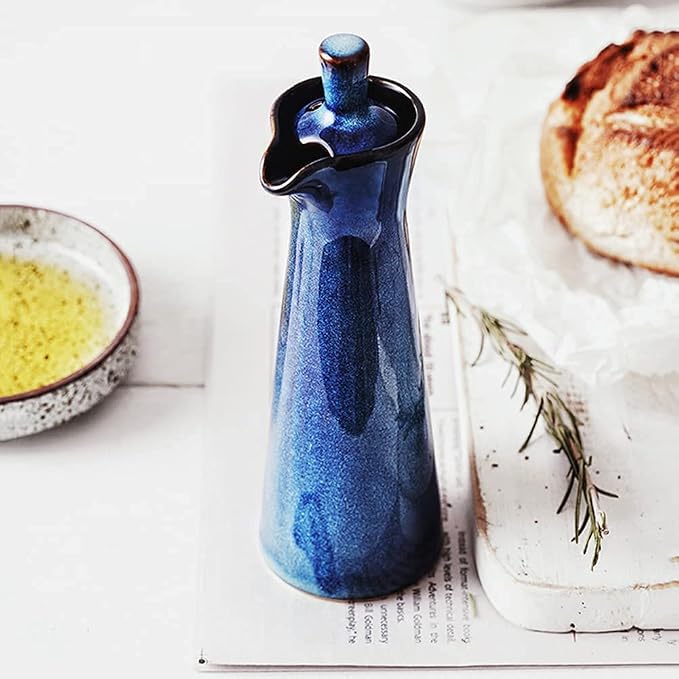 Small Ceramic Olive Oil Dispenser Bottle - Image 2