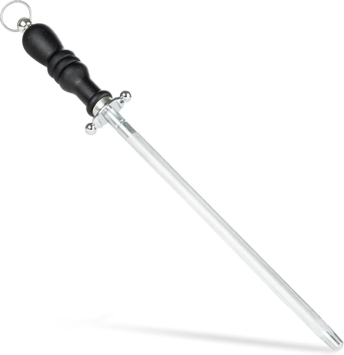 Knife Sharpener Rod, Kitchen Knives Sharpener Carbon Steel Professional Knife by FANERFUN