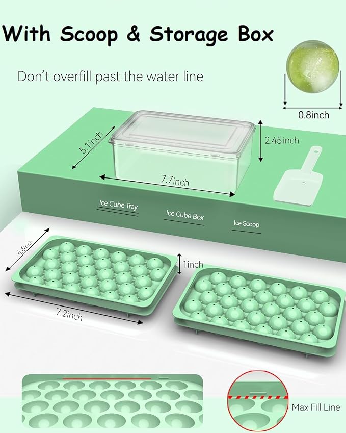 Mini Ice CubeTray with Lid & Storage Bin - Image 7