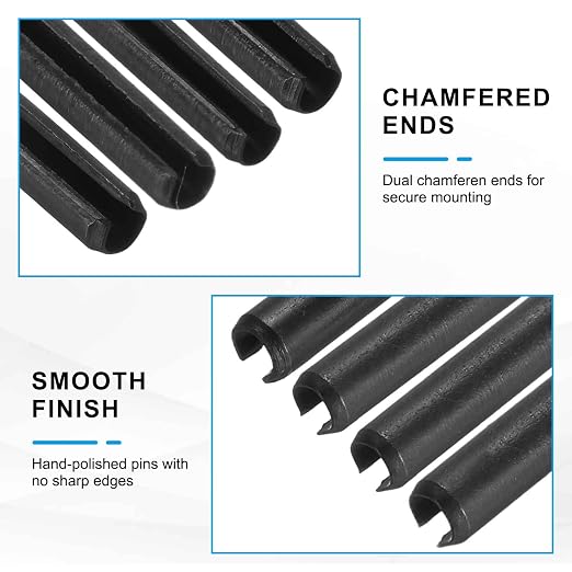 MECCANIXITY 120Pcs Slotted Split Roll Pins 3/50 Inch Dia. 6/25 Inch Length - Image 3