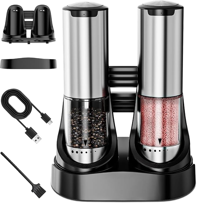 Electric Salt and Pepper Grinder Set by Unknown