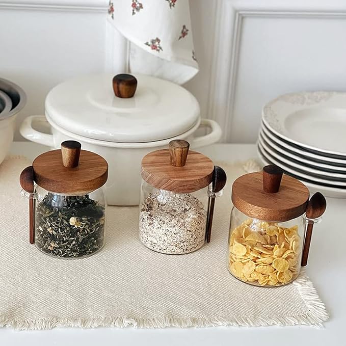 Set of 3 Glass Jars Containers - Image 8