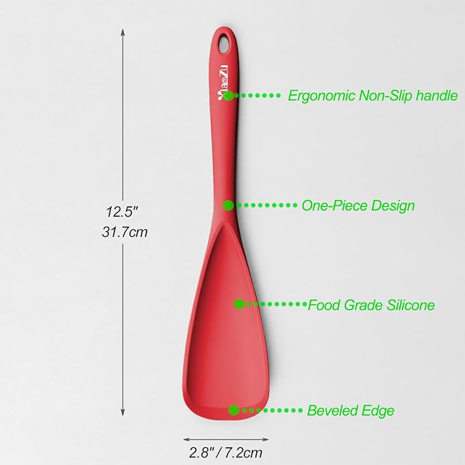 Silicone Spatula Spoon, Seamless Design, Safe - Image 2