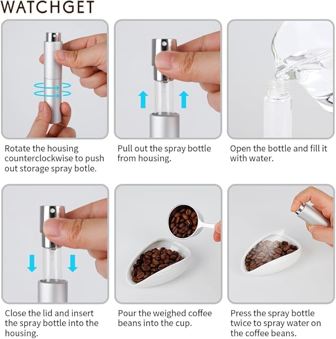watchget Coffee Bean Dosing Cup & Static Reduction Spray Bottle Kit - Image 4