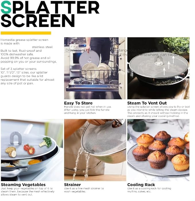 Homestia Splatter Screen for Cooking - Image 4