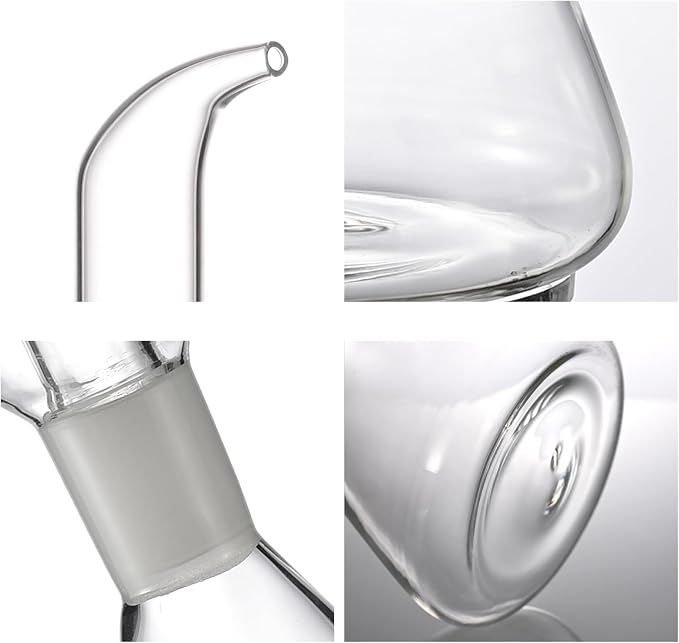ELETON Conical Borosilicate Glass Olive Oil Dispenser – Non Drip Oil Bottle - Image 8