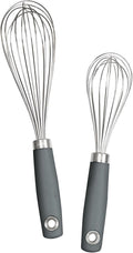 Tovolo Wire Whisk Set of 2 for Baking Cooking Mixing Whisking, Charcoal Gray by Tovolo