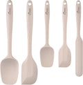 HOTEC 600℉ Heat Resistant BPA-Free Silicone Rubber Spatula Set, Kitchen Cooking by Hotec