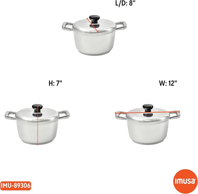 IMUSA 3.5qt H. Cajun Cast Aluminum Dutch Oven - Image 8